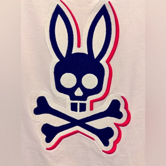 Psycho Bunny Other - Psycho Bunny Tee Size 5 Medium Natural Linen Color with Navy, Red & White